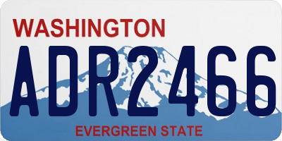 WA license plate ADR2466
