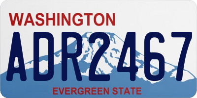 WA license plate ADR2467