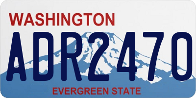 WA license plate ADR2470