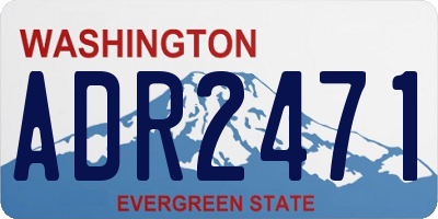 WA license plate ADR2471