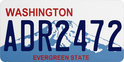WA license plate ADR2472