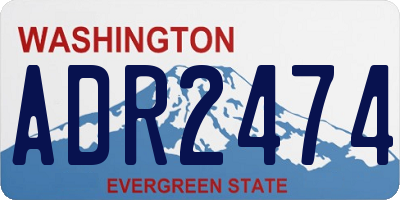 WA license plate ADR2474