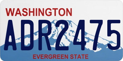 WA license plate ADR2475