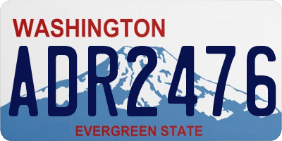 WA license plate ADR2476