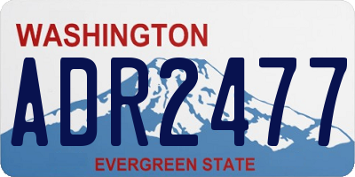 WA license plate ADR2477