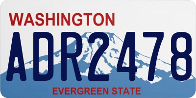 WA license plate ADR2478