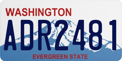 WA license plate ADR2481