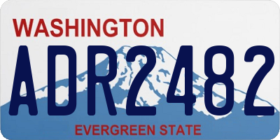 WA license plate ADR2482