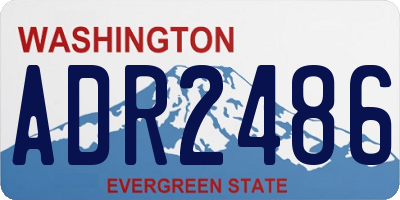 WA license plate ADR2486