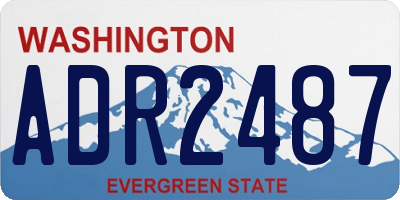 WA license plate ADR2487