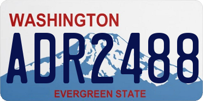 WA license plate ADR2488