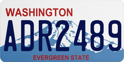 WA license plate ADR2489