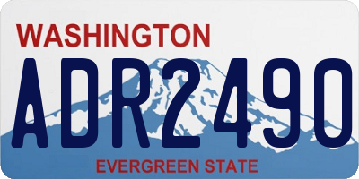 WA license plate ADR2490