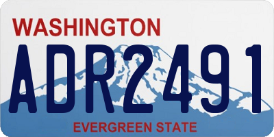 WA license plate ADR2491