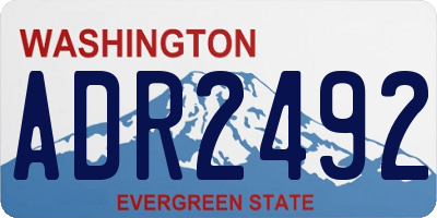 WA license plate ADR2492