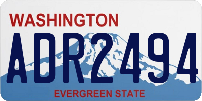 WA license plate ADR2494