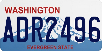 WA license plate ADR2496
