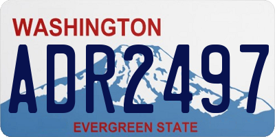 WA license plate ADR2497