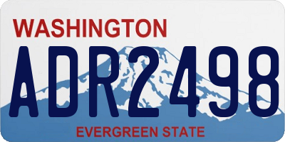 WA license plate ADR2498