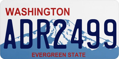 WA license plate ADR2499