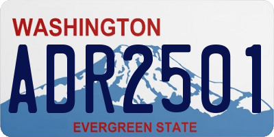 WA license plate ADR2501