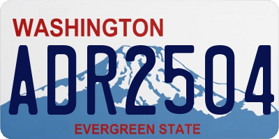 WA license plate ADR2504