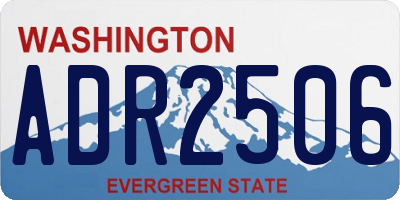 WA license plate ADR2506