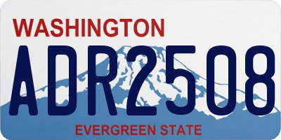 WA license plate ADR2508