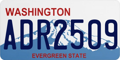 WA license plate ADR2509