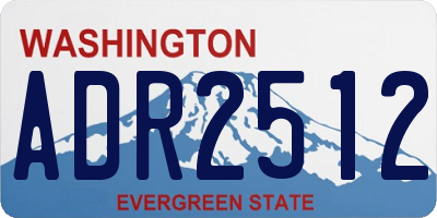 WA license plate ADR2512