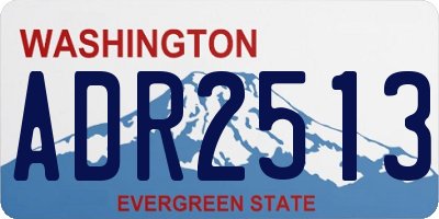WA license plate ADR2513