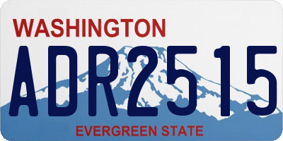 WA license plate ADR2515