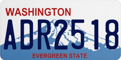 WA license plate ADR2518