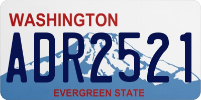 WA license plate ADR2521