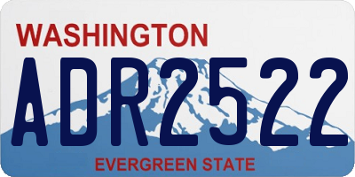 WA license plate ADR2522