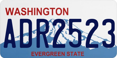 WA license plate ADR2523