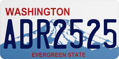 WA license plate ADR2525