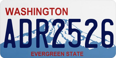 WA license plate ADR2526