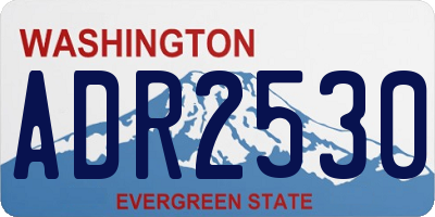 WA license plate ADR2530
