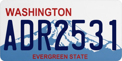WA license plate ADR2531