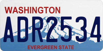 WA license plate ADR2534