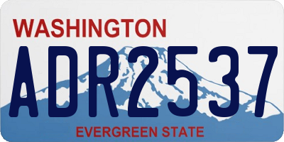 WA license plate ADR2537