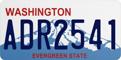 WA license plate ADR2541