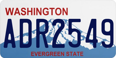 WA license plate ADR2549