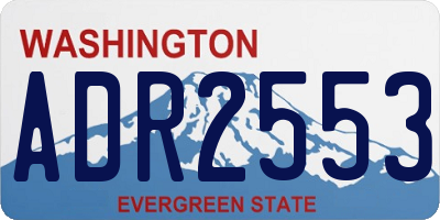 WA license plate ADR2553