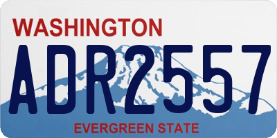 WA license plate ADR2557