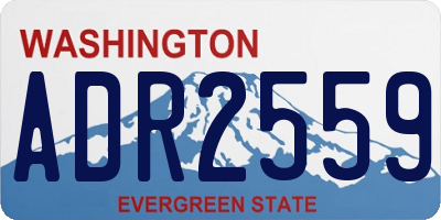 WA license plate ADR2559