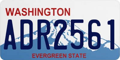 WA license plate ADR2561