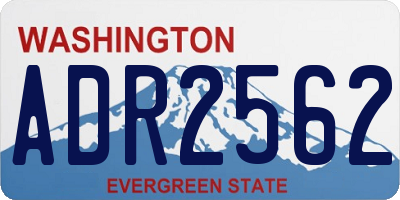 WA license plate ADR2562