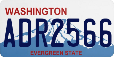 WA license plate ADR2566
